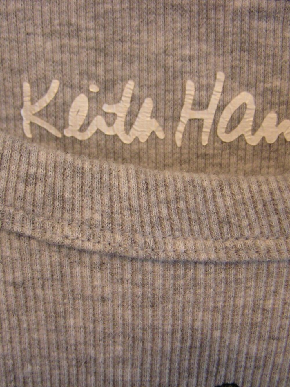 Keith Haring Multi Dancing Figure Grey Ribbed Tank Top - Picture 10 of 10